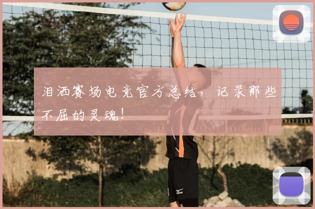 泪洒赛场电竞官方总结，记录那些不屈的灵魂！